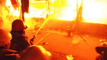 MIM Vs Congress at the site of the fire accident - bsb MIM Vs Congress at the site of the fire accident - bsb