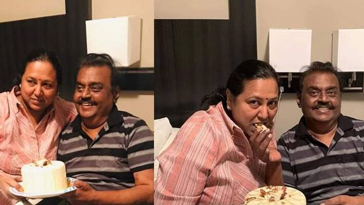 vijayakanth with premalatha wedding anniversary vijayakanth with premalatha wedding anniversary