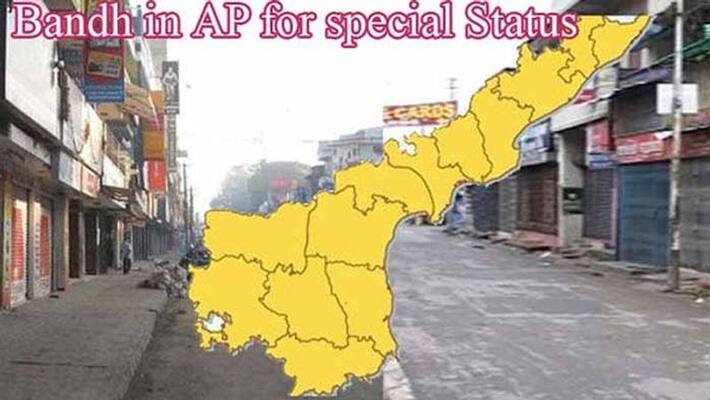 bandh for ap special status bandh for ap special status