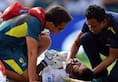 Australia vs Sri Lanka: Karunaratne hit by Cummins bouncer, stretchered off
