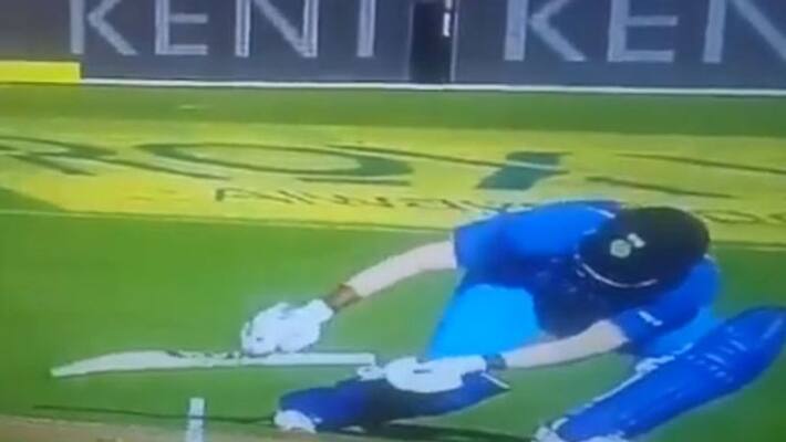 Hardik Pandya loses a run aginst New Zeland Hardik Pandya loses a run aginst New Zeland