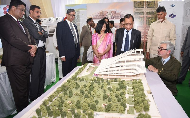 ఎపి హైకోర్టు ప్రారంభం: సుప్రీం సిజేతో చంద్రబాబు (ఫొటోలు)