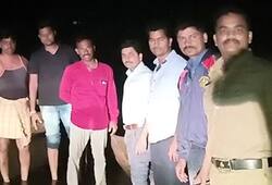 Karnataka Illegal sand mining Police seize five sand laden boats Ballari
