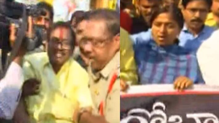 tdp mla sivaji arrest due to protest amit shah programme tdp mla sivaji arrest due to protest amit shah programme