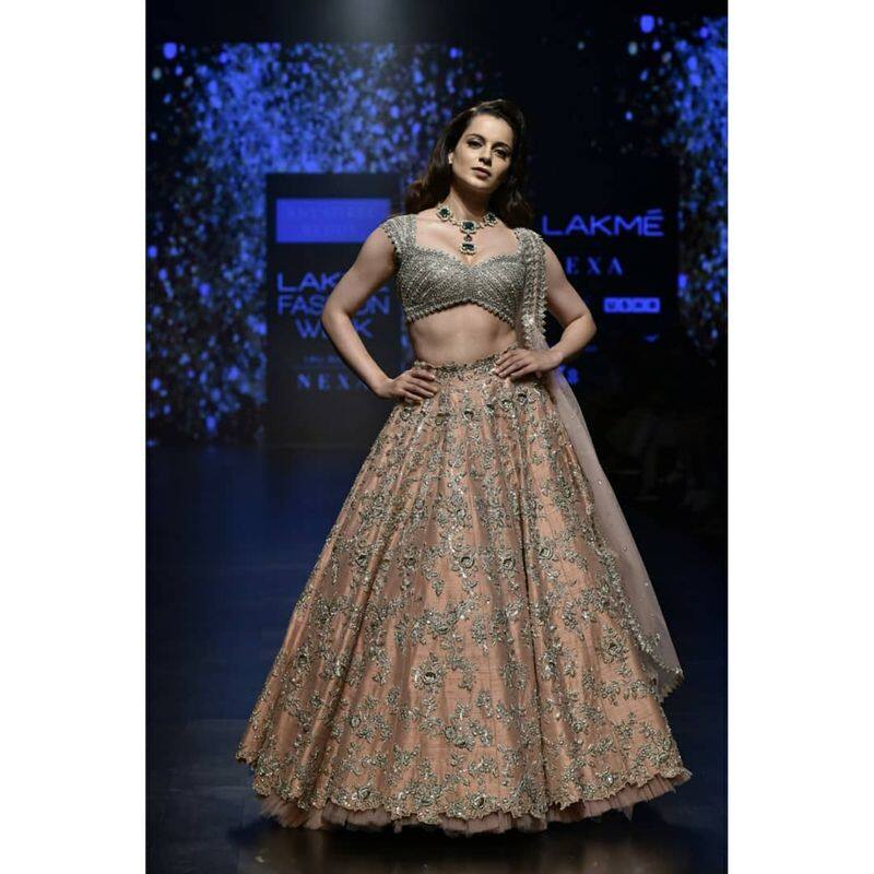 High on the success of Manikarnika, actor Kangana Ranaut looked gorgeous as she turned showstopper for designer Anushree Reddy.