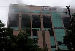 Watch: Thick smoke billowing out of Noida hospital, fire tenders trying to douse flame
