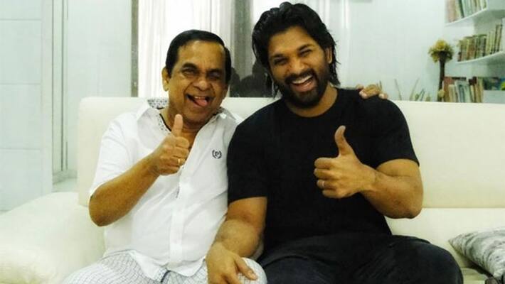 allu arjun visited brahmanandam allu arjun visited brahmanandam