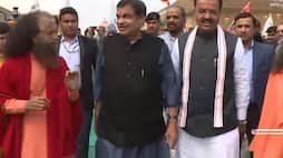 Union minister Nitin Gadkari reached Prayag