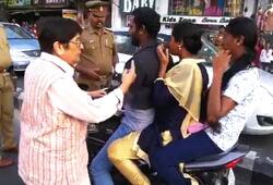 Kiran Bedi leads road safety drive in Puducherry; requests motorists to wear helmet