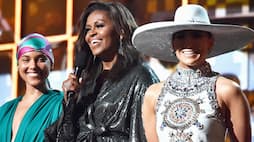 Michelle Obama makes surprise Grammys appearance to support host Alicia Keys