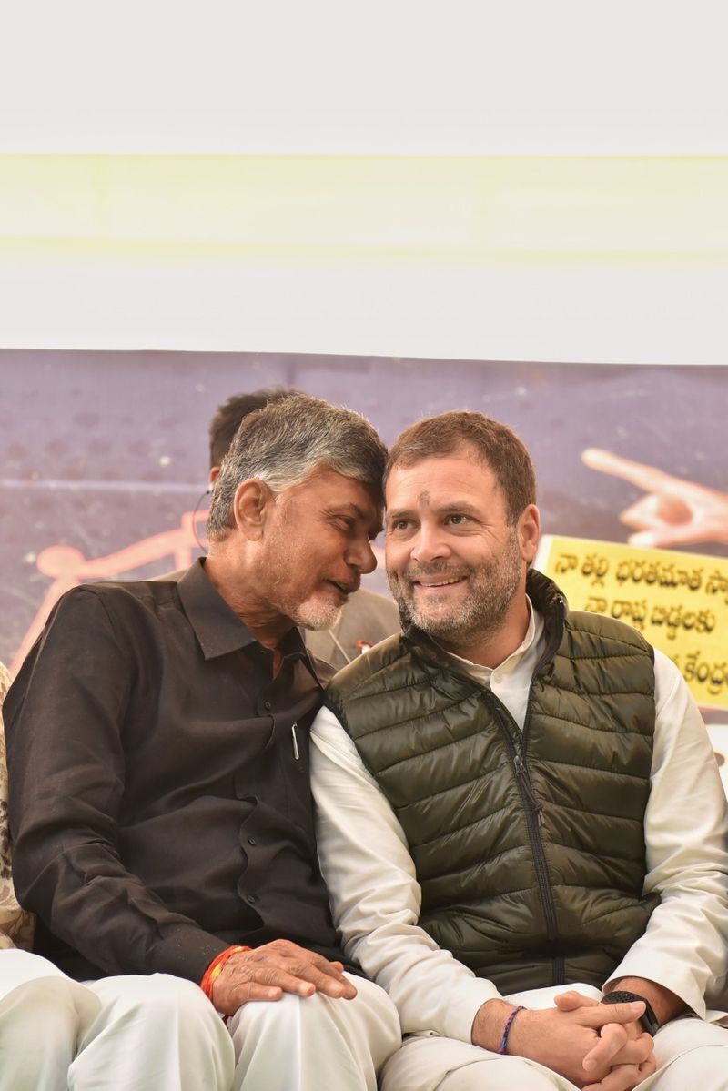ఢిల్లీలో లో గాంధీకి నివాళులర్పించి దీక్షలో పాల్గొన్న బాబు