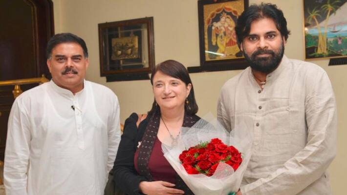 American Consulate General Ketherine B.Hadda visited JanaSena Chief pawankalyan American Consulate General Ketherine B.Hadda visited JanaSena Chief pawankalyan