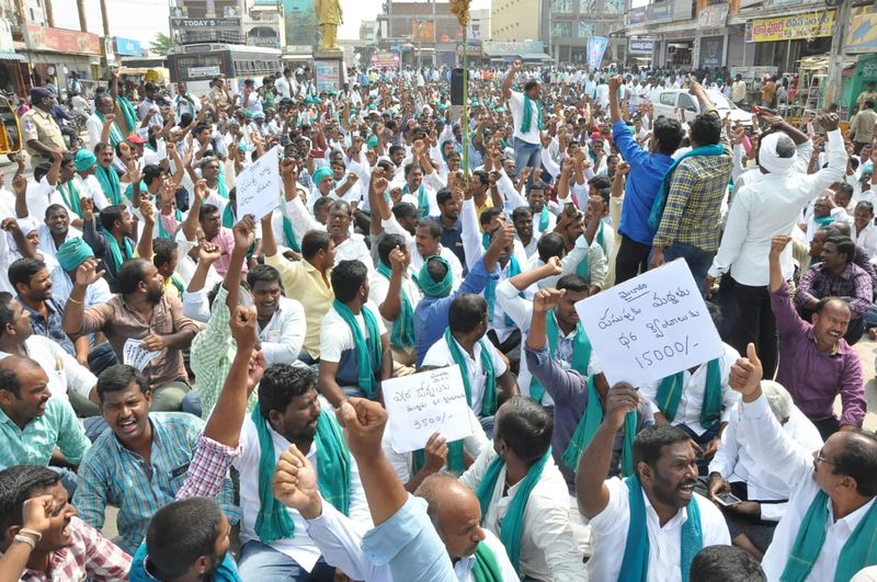 నిజామాబాదులో కదం తొక్కిన ఎర్రజొన్న, పసుపు రైతులు