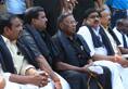 Puducherry: CM V Narayanasamy continues protest outside LG Kiran Bedi house sleeps on road