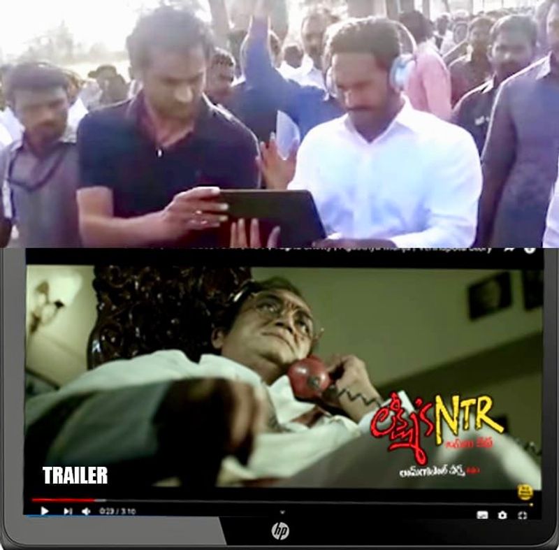 ఇక వైఎస్ జగన్ ఇంత సీరియస్ గా దేన్ని చూడలేదేమో అన్నట్లు వర్మ క్యాప్షన్ ఇచ్చాడు. అలాగే కేసీఆర్ 'కేటీఆర్ లతో ఫోటో డిజైన్ చేసి మరింత హాట్ టాపిక్ అయ్యేలా చేశాడు.