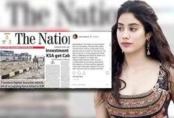 janhvi kapoor lashes out on pakistan newspaper for propagandist article