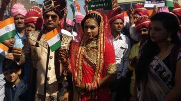 After Pulwama attack Vadodara couple dedicates their marriage procession to deceased CRPF soldiers