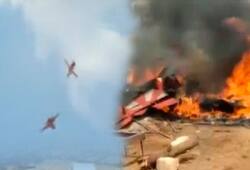 Aero India 2019 Two IAF Surya Kiran jets crash rehearsals  Bengaluru