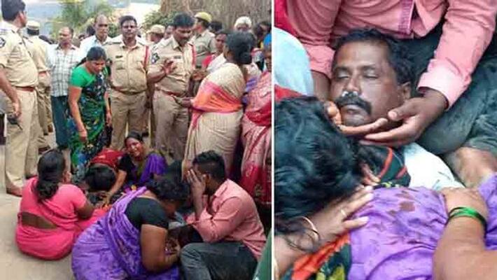 farmer death: high tension in kondaveedu farmer death: high tension in kondaveedu