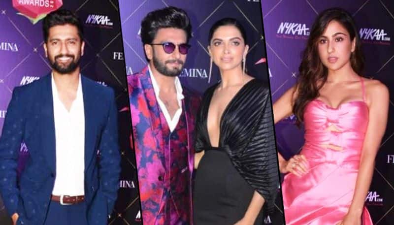 Several Bollywood actors including Sara Ali Khan, Deepika Padukone, Ranveer Singh, Twinkle Khanna, Ankita Lokhande and Taapsee Pannu attended the Femina Beauty Awards held on Wednesday in Mumbai.