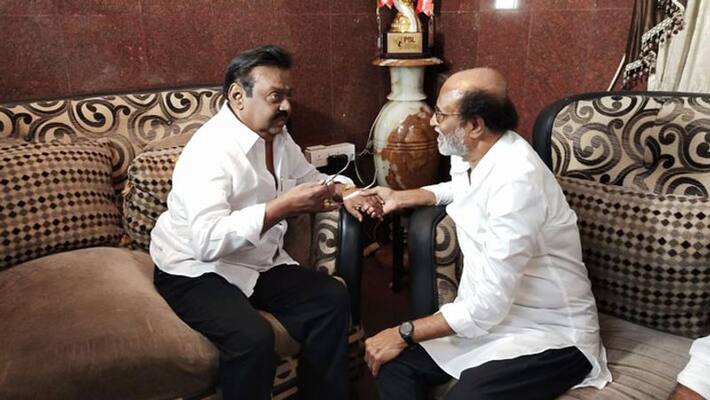 Rajinikanth call on Vijayakanth Rajinikanth call on Vijayakanth
