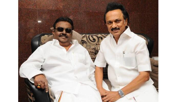 Stalin and Rajinikanth meet dmdk leader vijayakanth Stalin and Rajinikanth meet dmdk leader vijayakanth