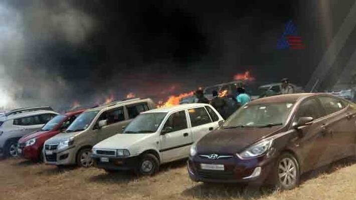 Aero India show Fire 158 car owner not able to identify their vehicle Aero India show Fire 158 car owner not able to identify their vehicle