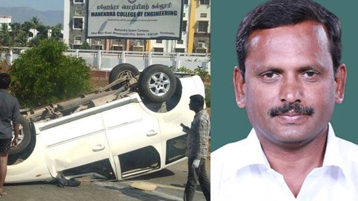 AIADMK MP kamaraj car accident AIADMK MP kamaraj car accident