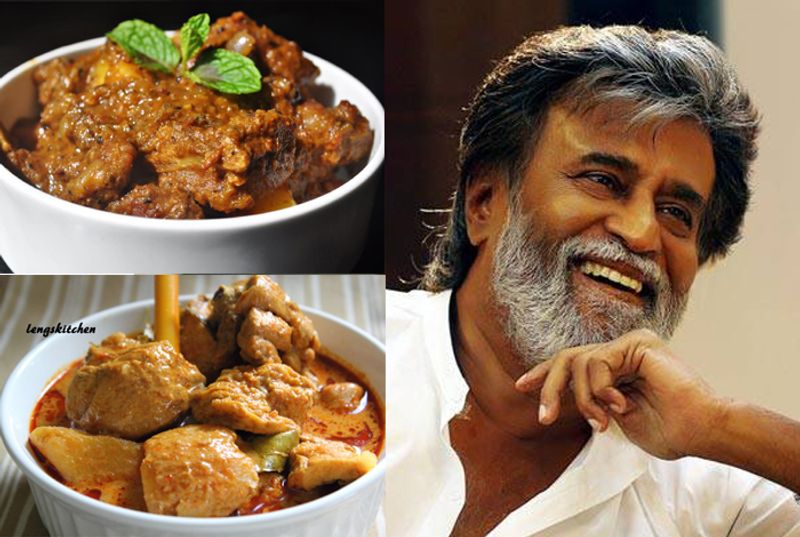 రజినీకాంత్ - చికెన్ కర్రీ, మటన్ కర్రీ