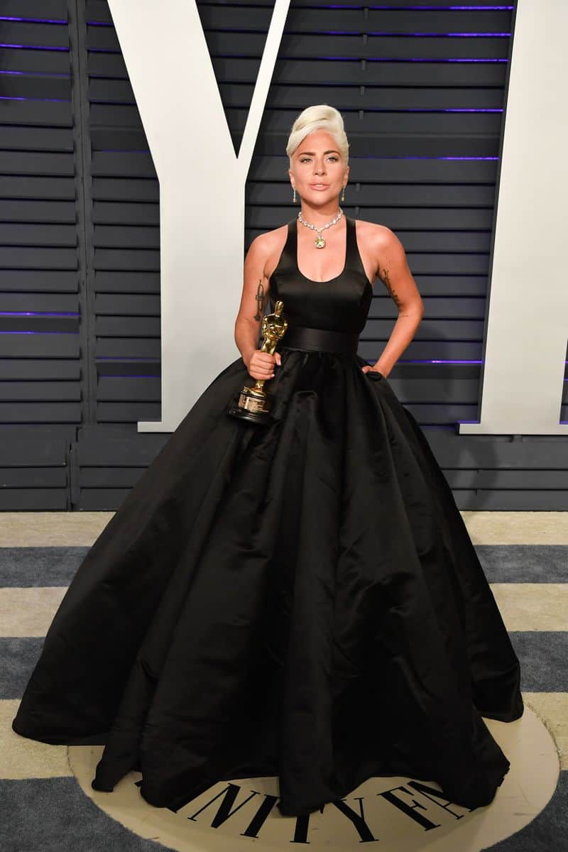 Leading lady of the night, Lady Gaga opted for an outfit by legendary designer Alexander McQueen for her  legendary night.