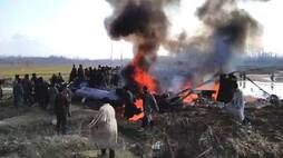 Indian Air Force jet crashes Kashmir Budgam 2 pilots dead
