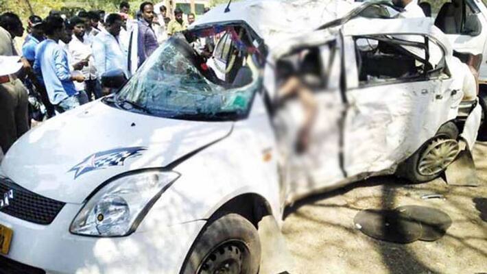 Vaniyambadi near car accident...3 people kills Vaniyambadi near car accident...3 people kills