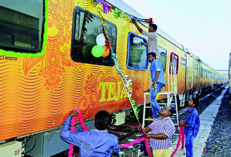 Madurai - chennai tejas exppress train Madurai - chennai tejas exppress train