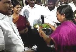 DMK leader pays cash to Tamil Nadu women for wishing MP Kanimozhi