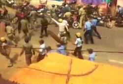 BJP workers clash with police after blocking a bike rally in West Bengal