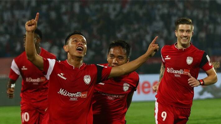 North East United stunned Bengaluru FC in ISL Semi Final first leg North East United stunned Bengaluru FC in ISL Semi Final first leg
