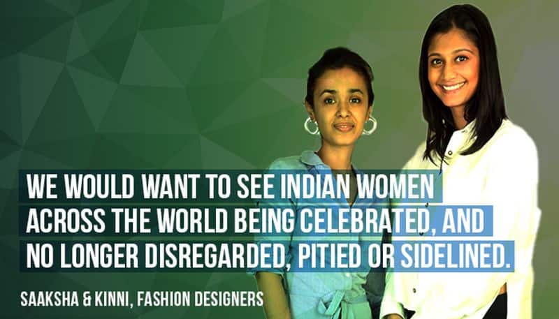 Battling patriarchy, bearing children and then getting back to business- women certainly are not the weaker sex and designer duo Saaksha & Kinni want you to know that - "We would want to see Indian women across the world being taken more seriously. Be it in the workplace, as actors, scientists etc, it is time Indian women were celebrated."