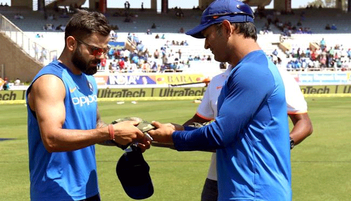 Ranchi ODI Team India salutes Pulwama martyrs wears Army caps donates match fees