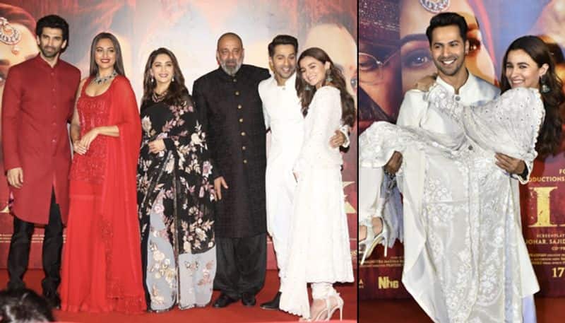 The teaser of Kalank, co-starring Alia Bhatt, Varun Dhawan, Aditya Roy Kapur, Sonakshi Sinha, Madhuri Dixit and Sanjay Dutt, is finally out! Here's all that happened at the launch event today. (Photo Courtesy: Yogen Shah)