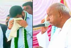 Rally for sympathy Deve Gowda Prajwal Revanna tears Hassan campaign video