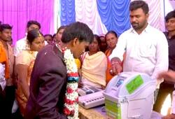 Wedding guests learn how to use EVMs in mock drill ahead of Lok Sabha polls