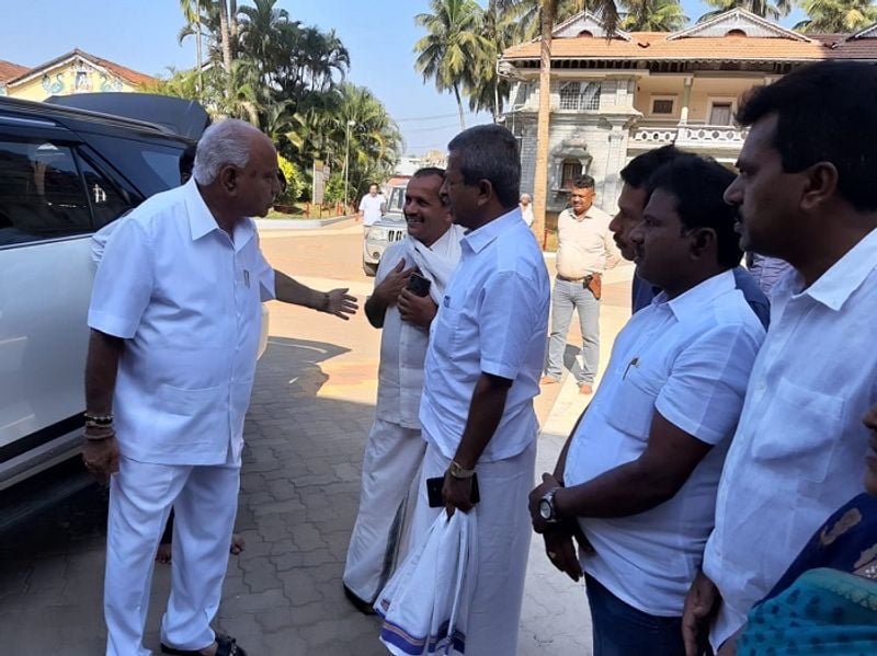 B S Yadiyurappa campaigns for Lok Sabha elections in Sringeri