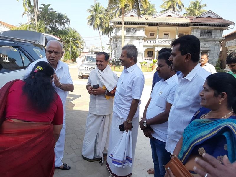 B S Yadiyurappa campaigns for Lok Sabha elections in Sringeri