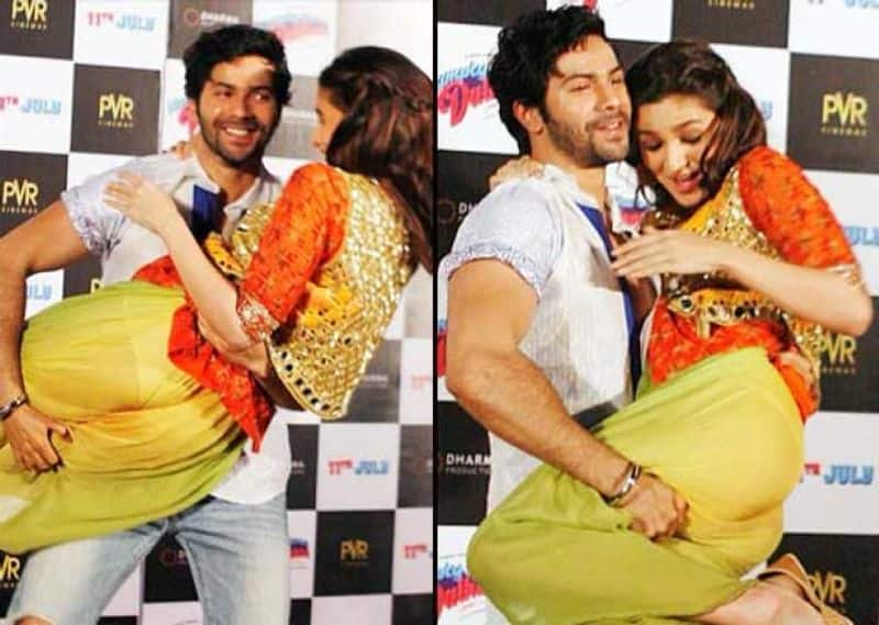During Humpty Sharma ki Dulhania promotions,co-star Varun Dhawan lifted Alia Bhatt, causing a wardrobe malfunction. Later, she reportedly told off the actor, but the paparazzi had caught the moment.