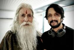 Kichcha Sudeep shares priceless moment with Amitabh Bachchan from Sye Raa shooting set