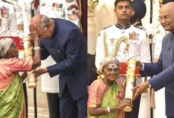 Video Salumarada Thimmakka blesses President Kovind  Padma Shri award