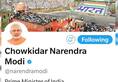 Chowkidar Narendra Modi PM, BJP chief, colleagues change twitter names into campaign material