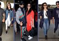 Deepika Padukone Ranveer Singh Virat Kohli Anushka Sharma couples airport look