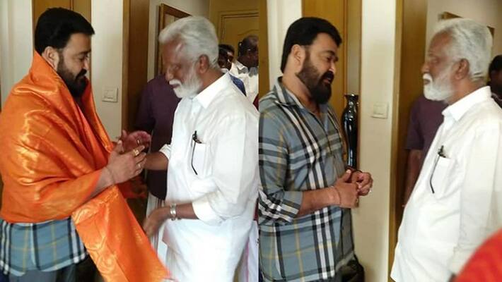 kummanam rajashekharan visits mohanlal kummanam rajashekharan visits mohanlal