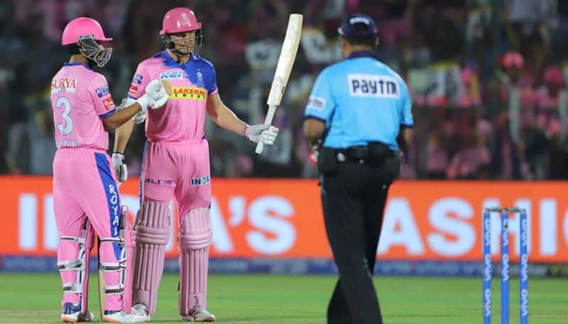 Buttler, in particular, looked in a destructive mood as he didn't spare a single Kings XI bowler and struck eight boundaries and two hits over the fence to notch up his fifty in just 29 balls.